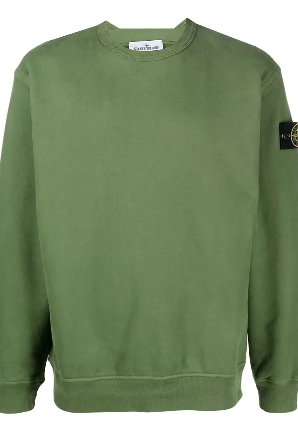 Stone Island sweatshirt med kompassmärke - Grön
