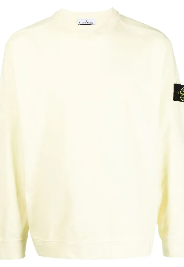 Stone Island sweatshirt med kompassmärke - Gul
