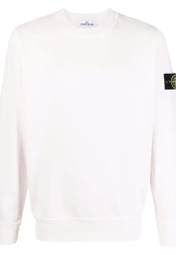 Stone Island sweatshirt med kompassmärke - Rosa