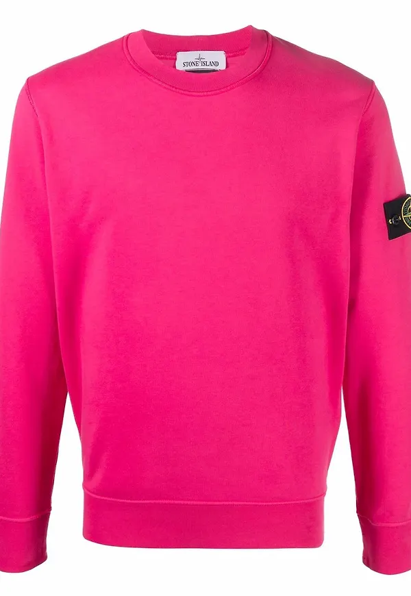 Stone Island sweatshirt med kompassmärke - Rosa