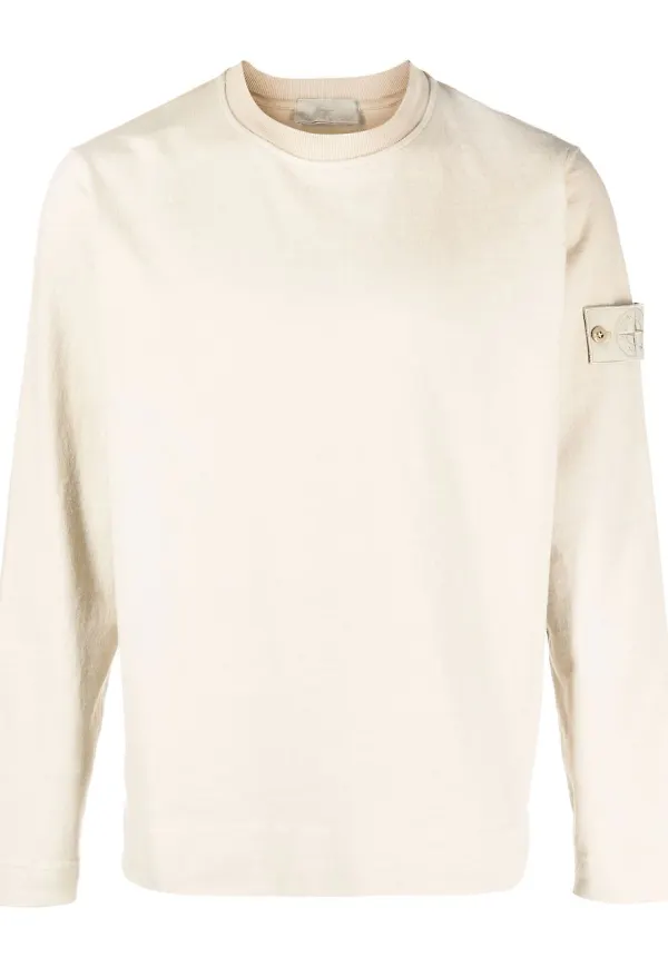 Stone Island sweatshirt med logotyp - Neutral