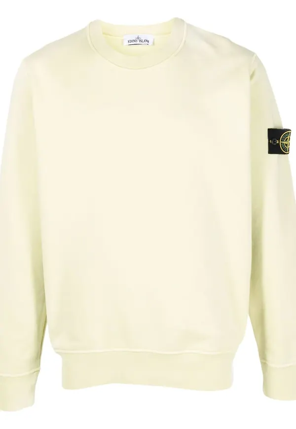 Stone Island sweatshirt med märke - Gul