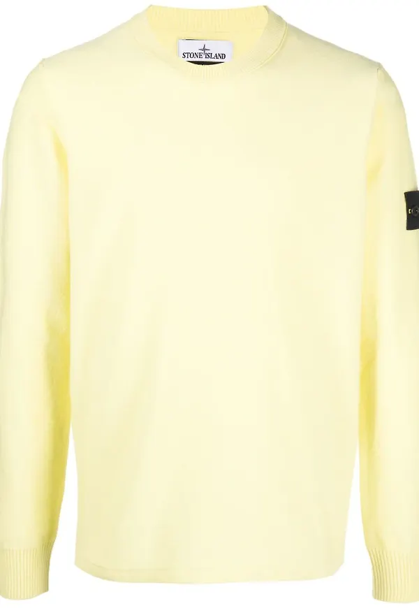 Stone Island t-shirt med brodyr - Gul