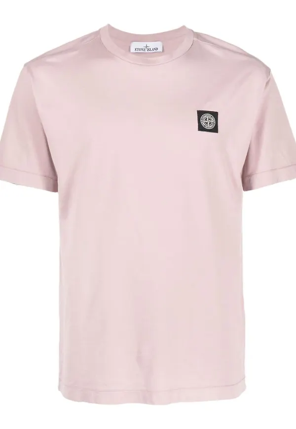 Stone Island t-shirt med kompass - Rosa