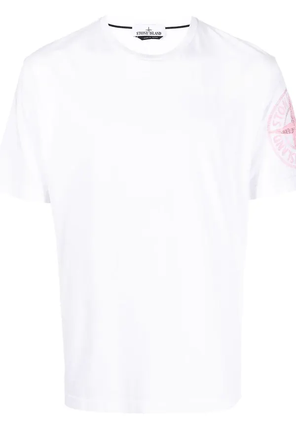 Stone Island t-shirt med kompass - Vit