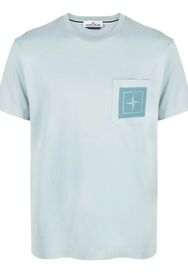 Stone Island t-shirt med kompassmärke - Blå