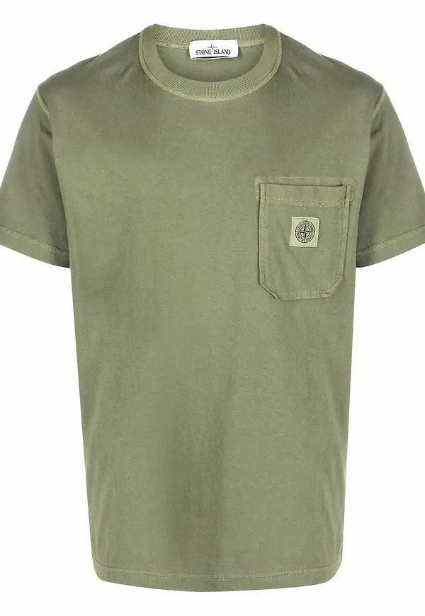 Stone Island t-shirt med kompassmärke - Grön