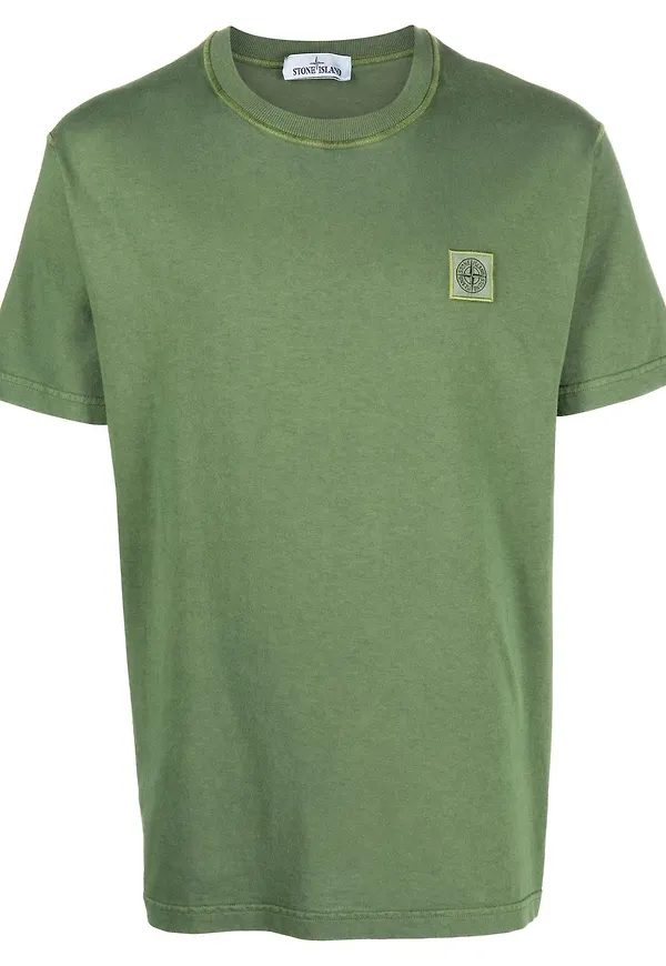 Stone Island t-shirt med kompassmärke - Grön
