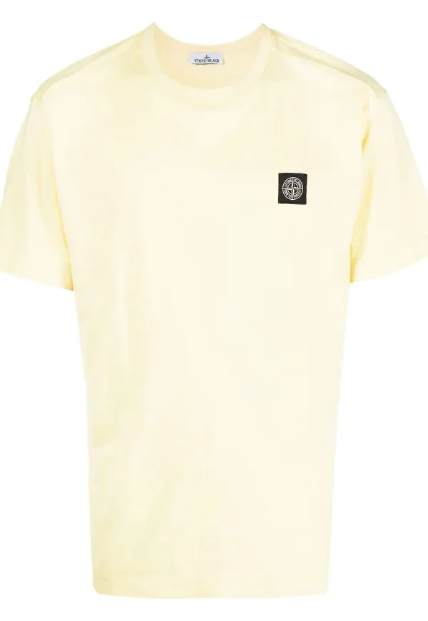 Stone Island t-shirt med kompassmärke - Gul