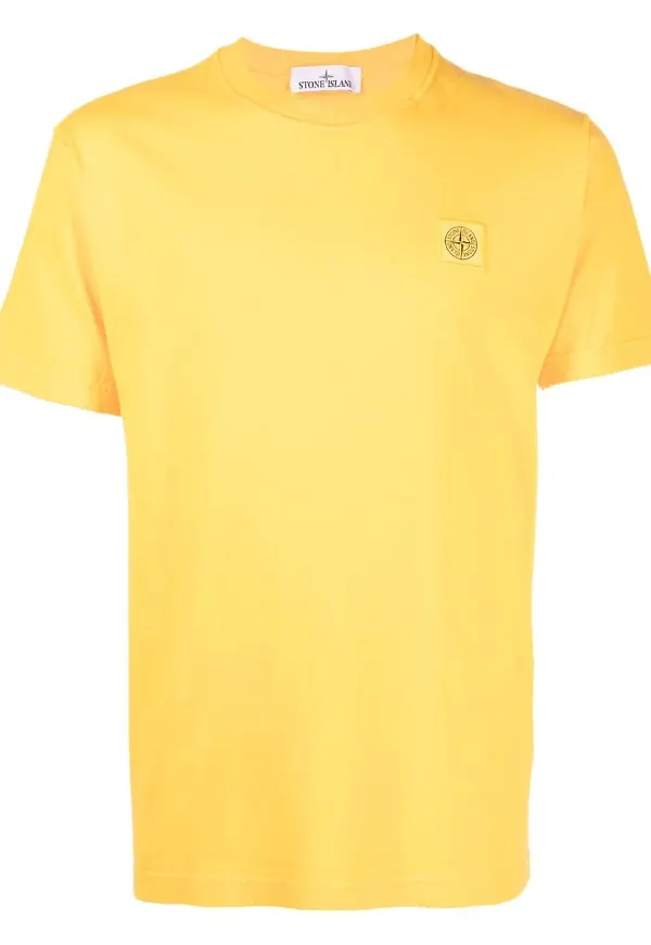 Stone Island t-shirt med kompassmärke - Gul