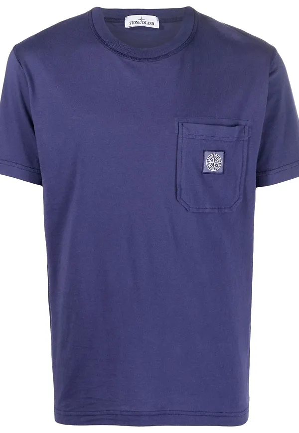 Stone Island t-shirt med kompassmärke - Lila