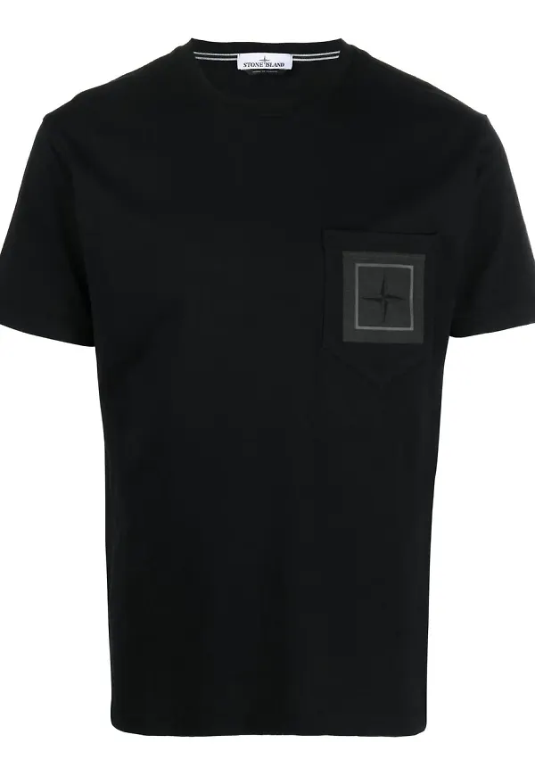 Stone Island t-shirt med kompassmärke - Svart