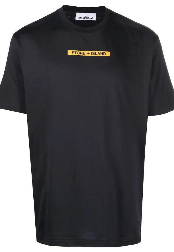 Stone Island t-shirt med logotyp - Blå
