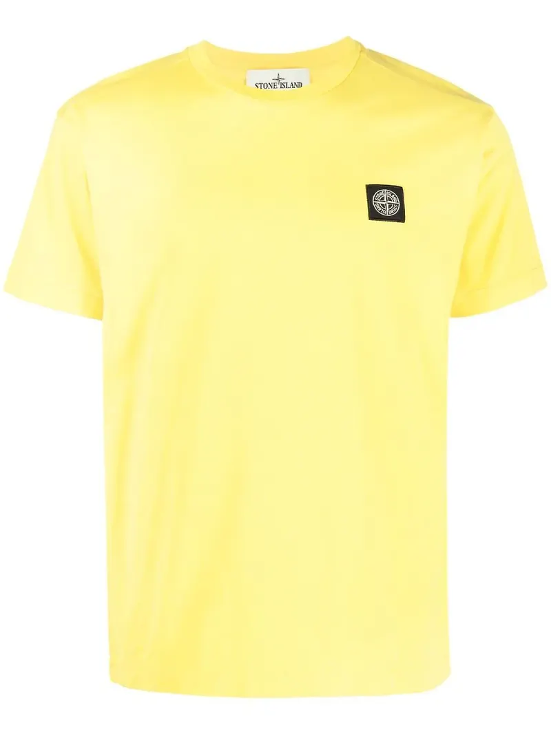 Stone Island t-shirt med logotypmärke - Gul
