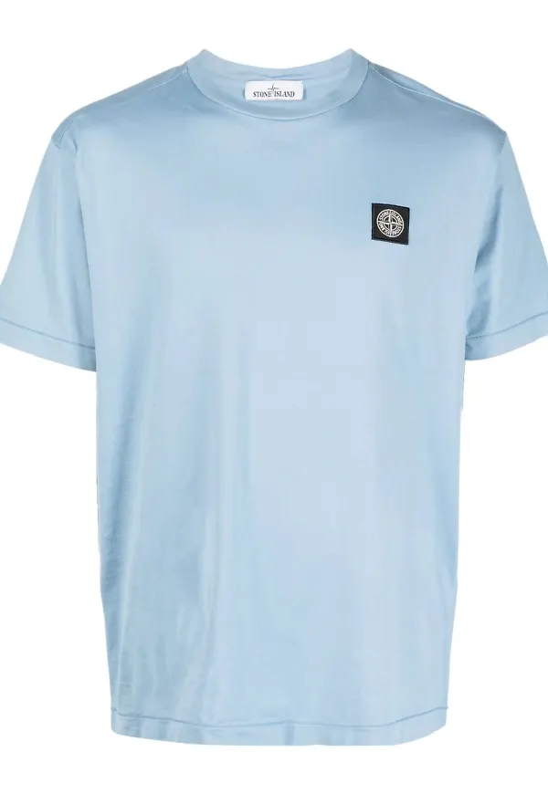 Stone Island t-shirt med märke - Blå