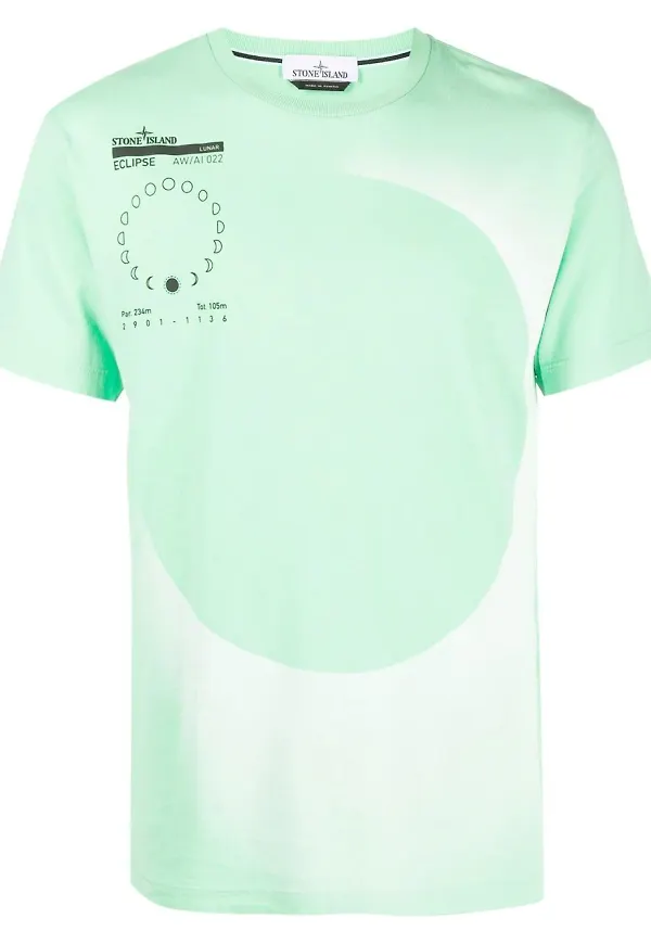 Stone Island t-shirt med måntryck - Grön