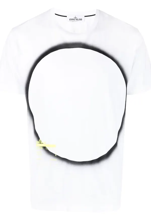 Stone Island t-shirt med tryck - Vit