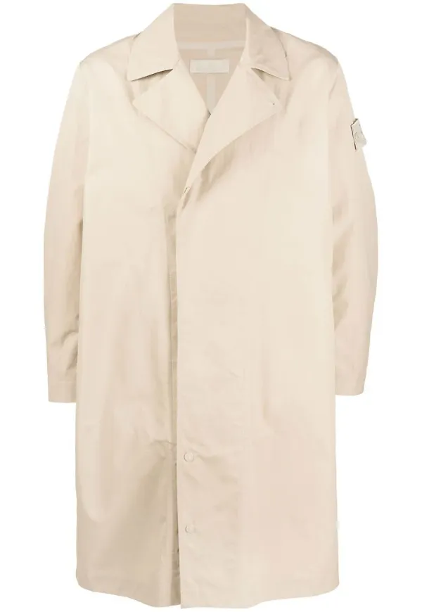 Stone Island trenchcoat med logotypmärke - Neutral