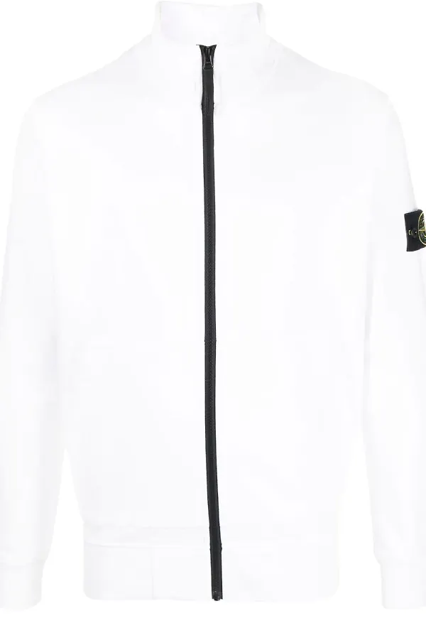 Stone Island tröja med dragkedja - Vit