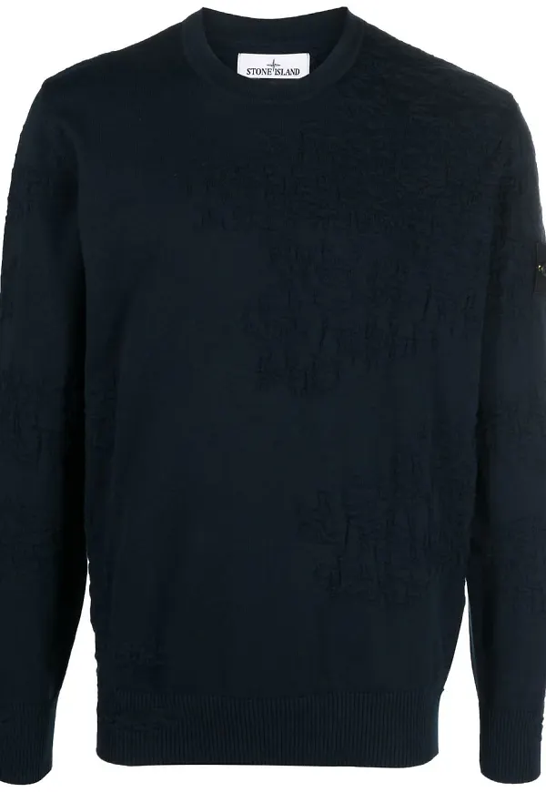 Stone Island tröja med kompassmotiv - Blå