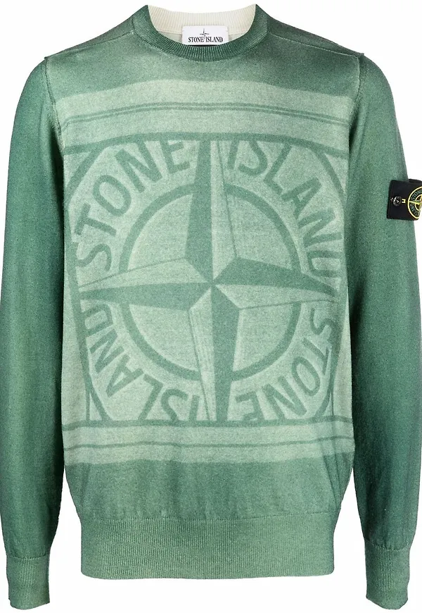 Stone Island tröja med kompassmotiv - Grön
