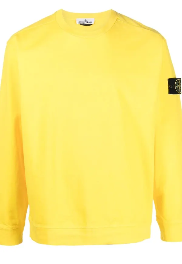 Stone Island tröja med kompassmotiv - Gul