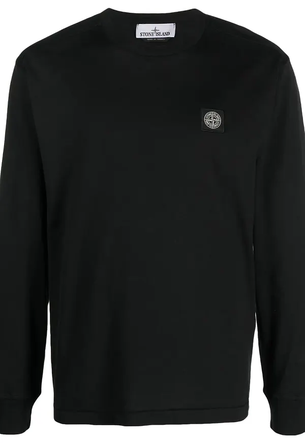 Stone Island tröja med kompassmotiv - Svart