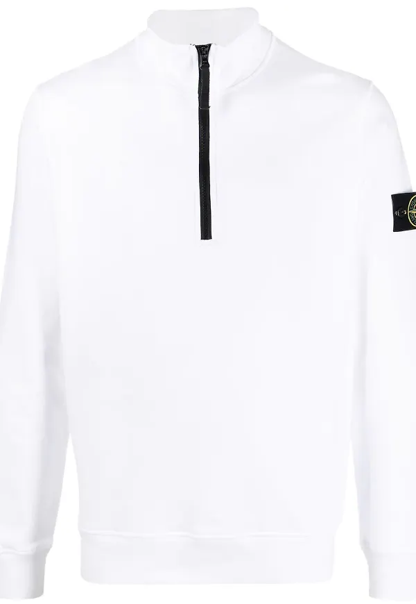 Stone Island tröja med kompassmotiv - Vit