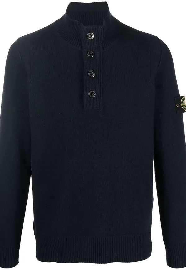 Stone Island tröja med kompassmärke - Blå