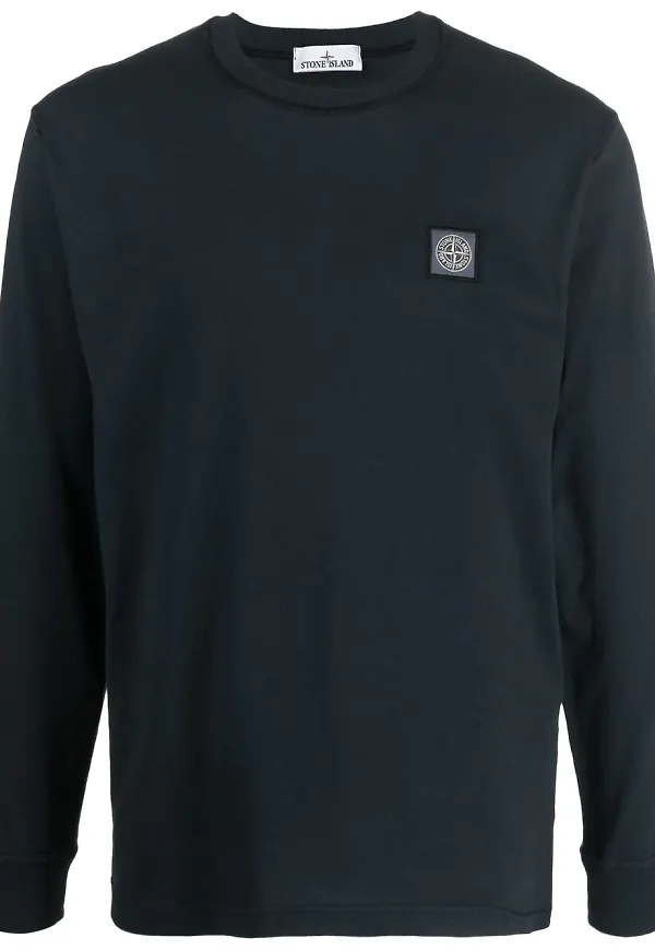 Stone Island tröja med kompassmärke - Blå