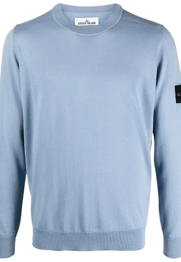 Stone Island tröja med kompassmärke - Blå