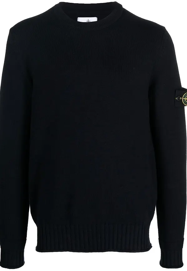 Stone Island tröja med kompassmärke - Blå