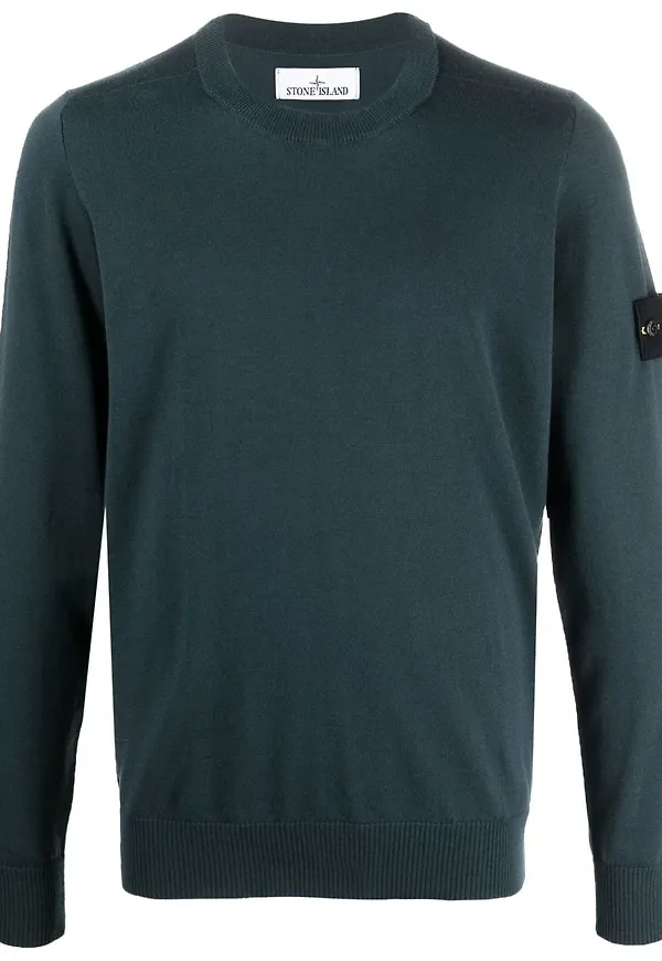 Stone Island tröja med kompassmärke - Grön