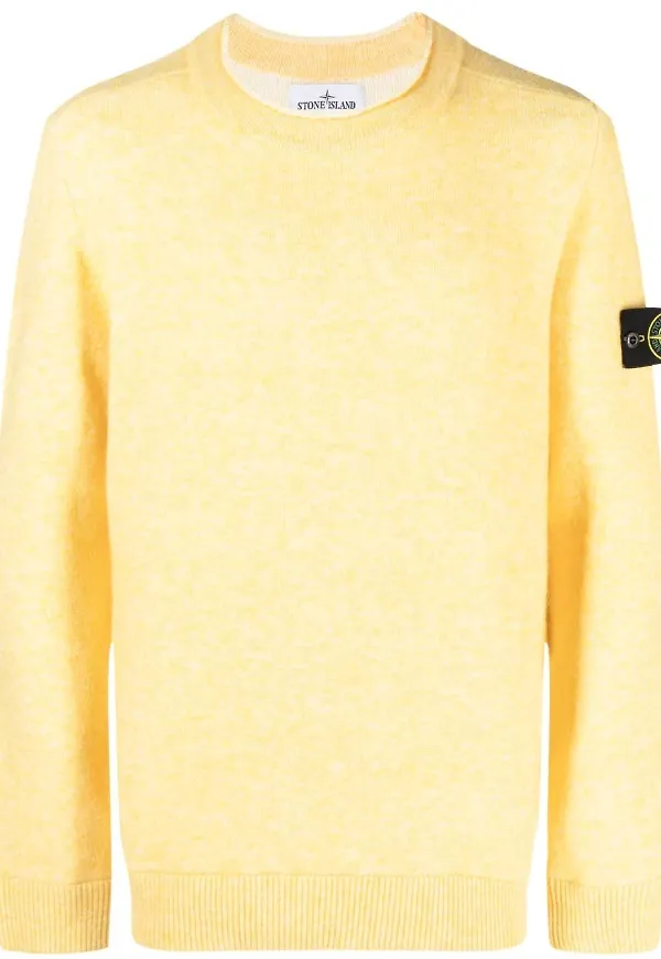 Stone Island tröja med kompassmärke - Gul