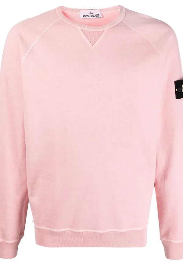 Stone Island tröja med kompassmärke - Rosa
