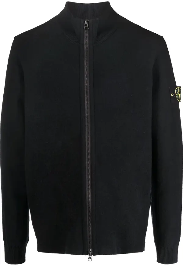 Stone Island tröja med kompassmärke - Svart