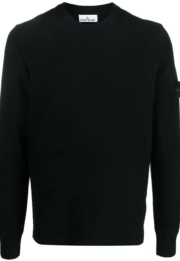 Stone Island tröja med kompassmärke - Svart