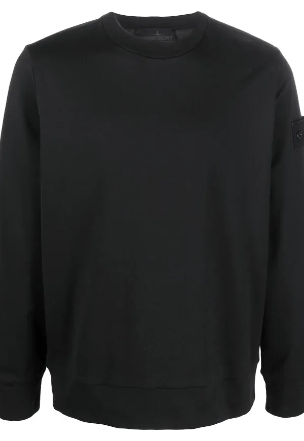 Stone Island tröja med kompassmärke - Svart