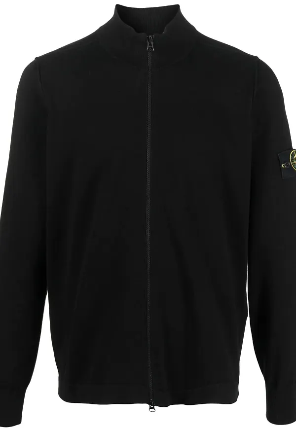 Stone Island tröja med kompassmärke - Svart