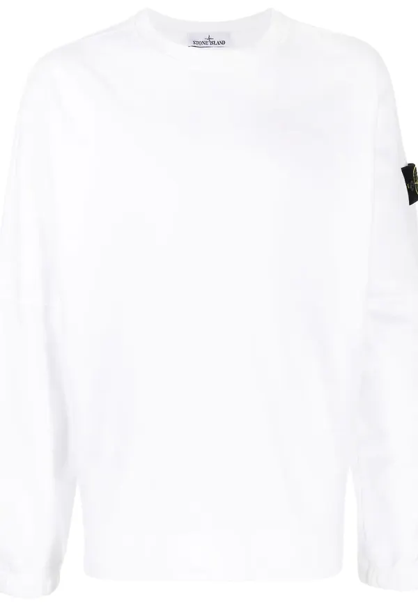 Stone Island tröja med logotyp - Vit