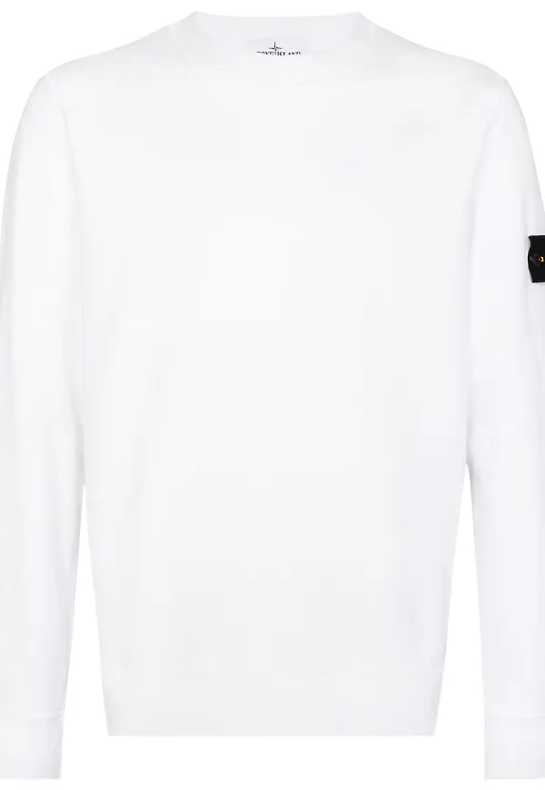 Stone Island tröja med logotyp - Vit