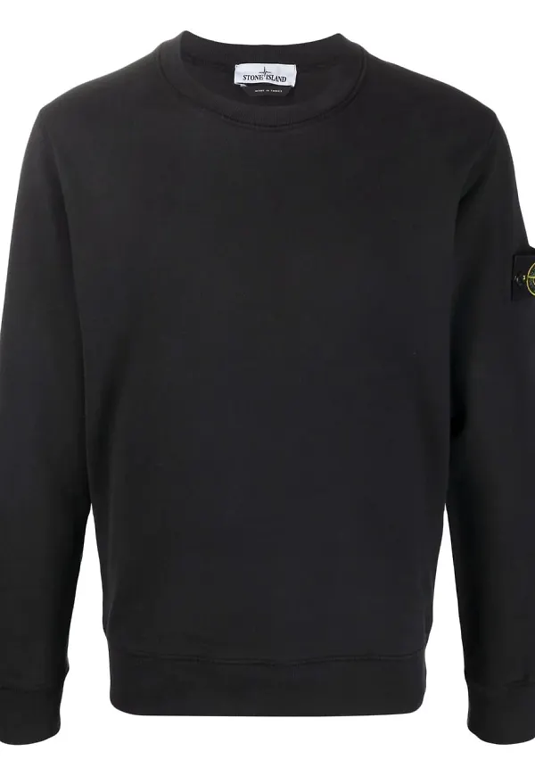 Stone Island tröja med logotypmärke - Svart