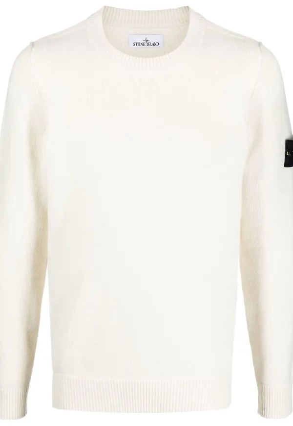 Stone Island tröja med märke - Neutral