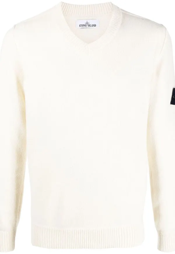Stone Island tröja med märke - Vit