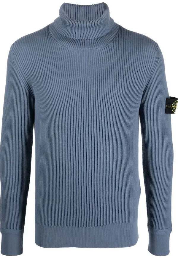 Stone Island tröja med rullkrage - Blå