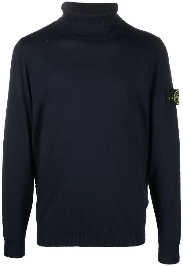 Stone Island tröja med rullkrage - Blå