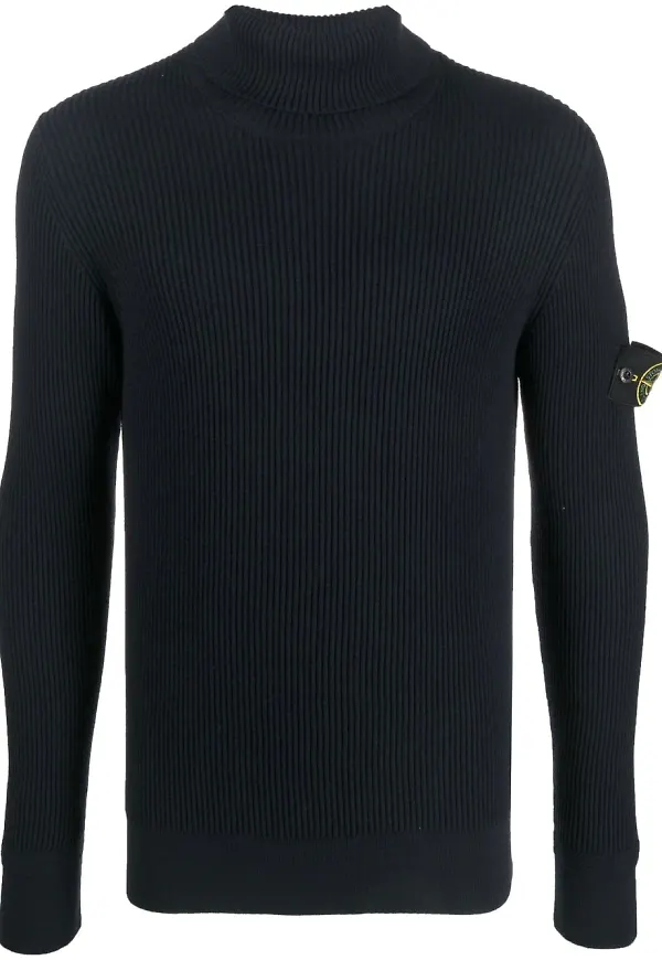 Stone Island tröja med rullkrage - Blå