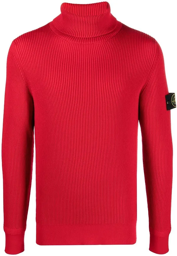 Stone Island tröja med rullkrage - Röd