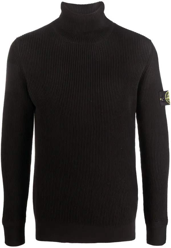 Stone Island tröja med rullkrage - Svart