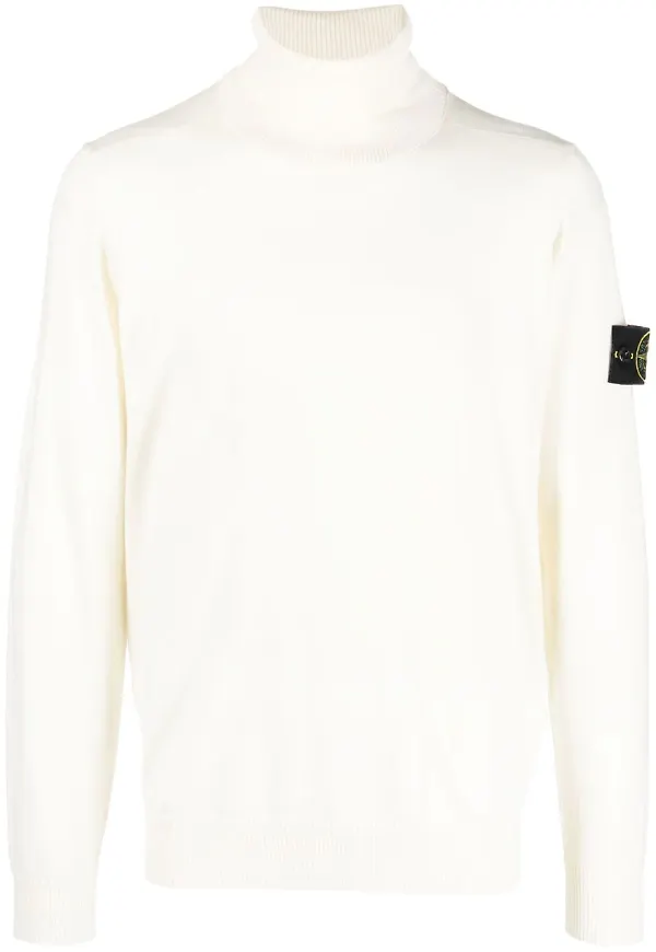Stone Island tröja med rullkrage - Vit